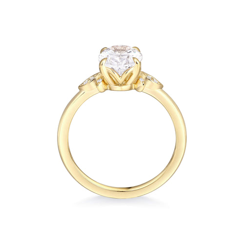 Floral Bloom Solitaire Engagement Ring