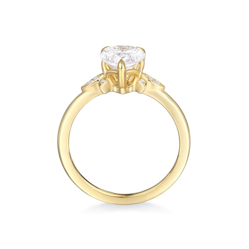 Floral Bloom Solitaire Engagement Ring