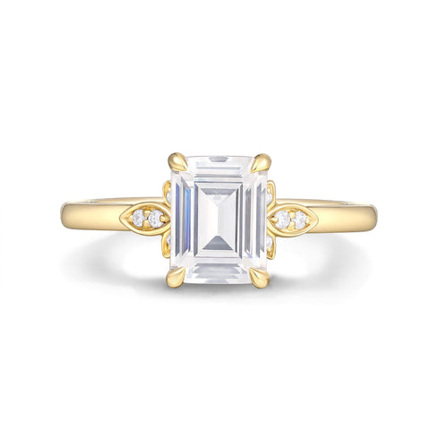 Floral Bloom Solitaire Engagement Ring