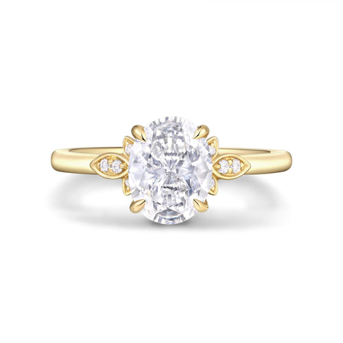 Floral Bloom Solitaire Engagement Ring
