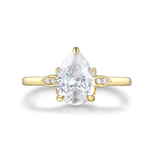 Floral Bloom Solitaire Engagement Ring