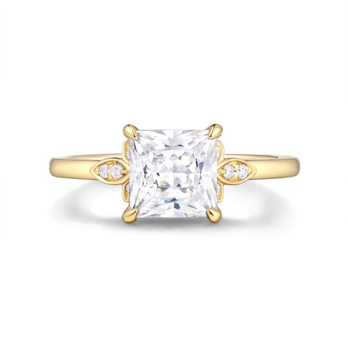Floral Bloom Solitaire Engagement Ring