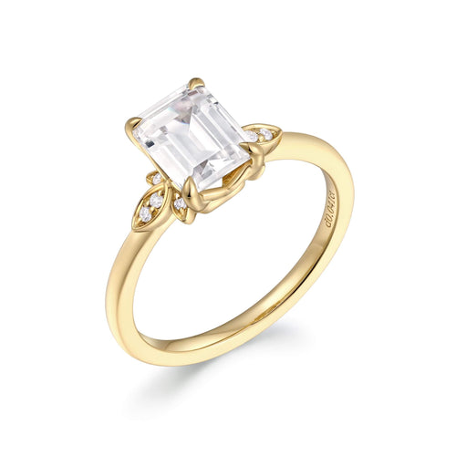 Floral Bloom Solitaire Engagement Ring