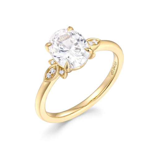 Floral Bloom Solitaire Engagement Ring