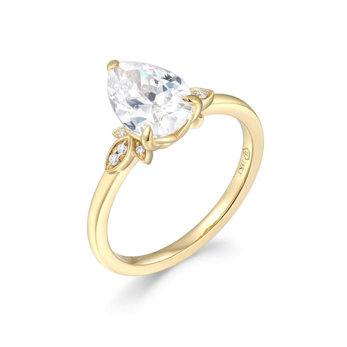 Floral Bloom Solitaire Engagement Ring