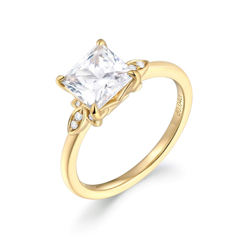 Floral Bloom Solitaire Engagement Ring