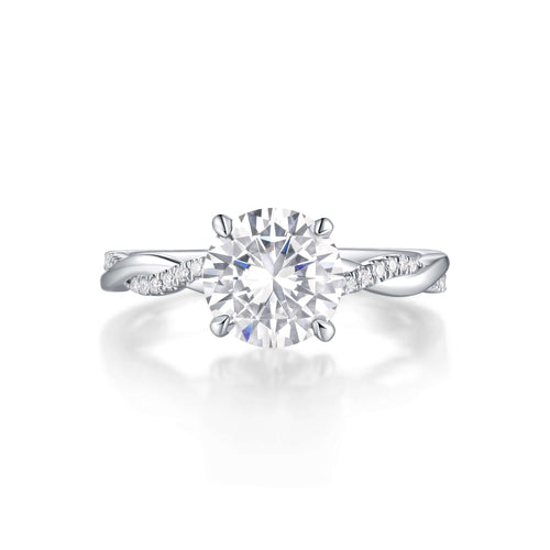 Twist Pavé Solitaire Ring