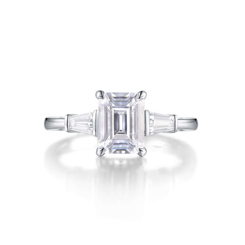 Emerald-Cut Tapered Baguette Engagement Ring