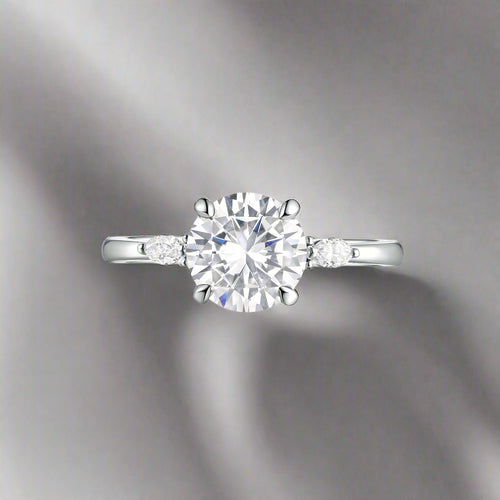 Radiant Trio Solitaire Ring