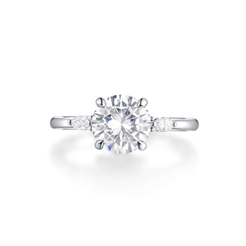 Radiant Trio Solitaire Ring