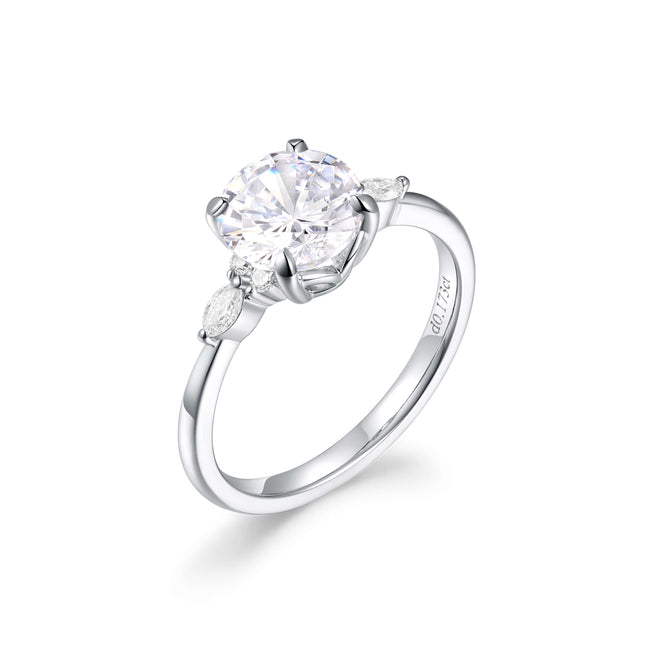 Radiant Trio Solitaire Ring