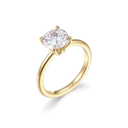 2mm Solitaire Engagement Ring