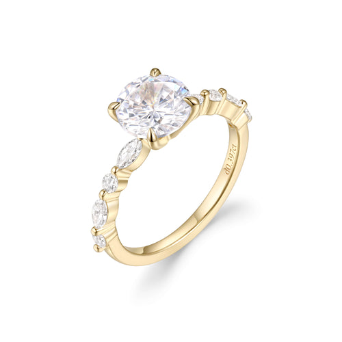 Marquise Accent Solitaire engagement Ring