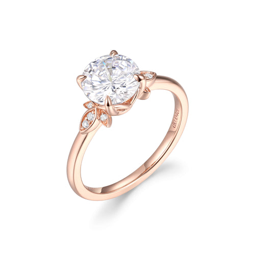 Floral Bloom Solitaire Engagement Ring