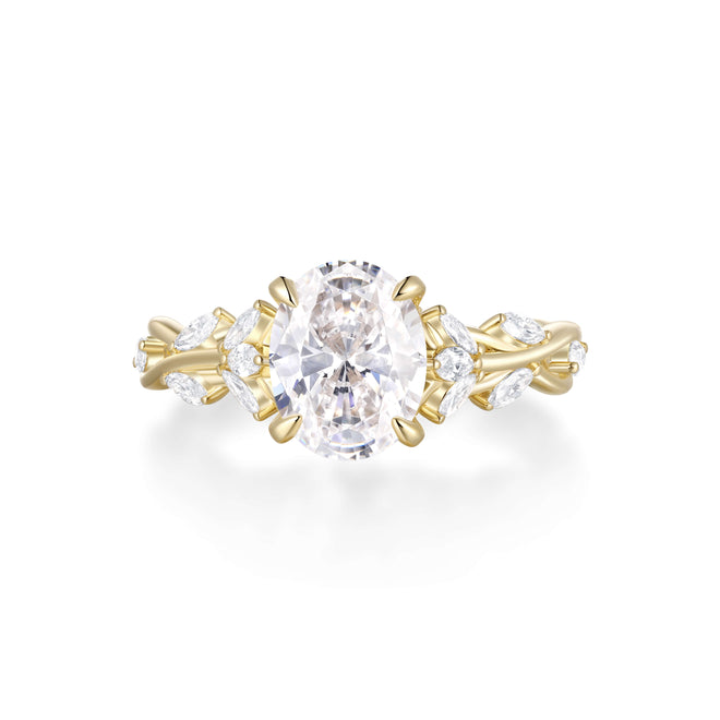 Ethereal Vine Solitaire Ring