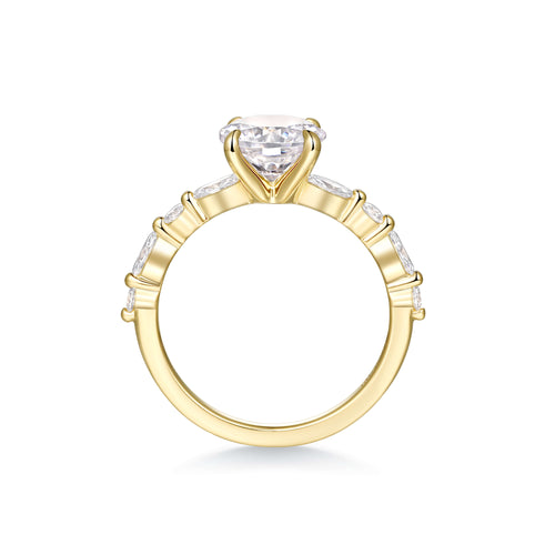 Marquise Accent Solitaire engagement Ring