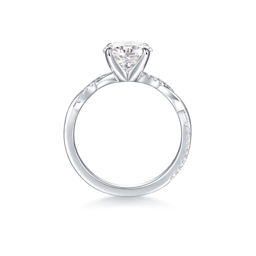 Twist Pavé Solitaire Ring