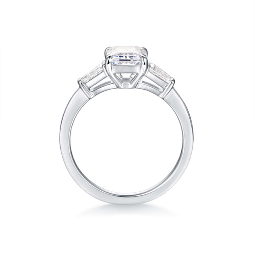 Emerald-Cut Tapered Baguette Engagement Ring