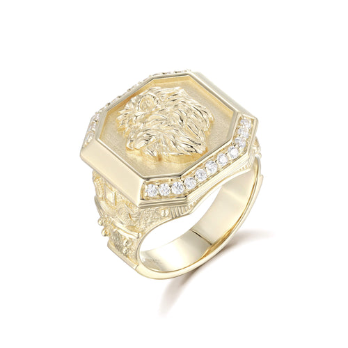 King of the Jungle Signet Ring