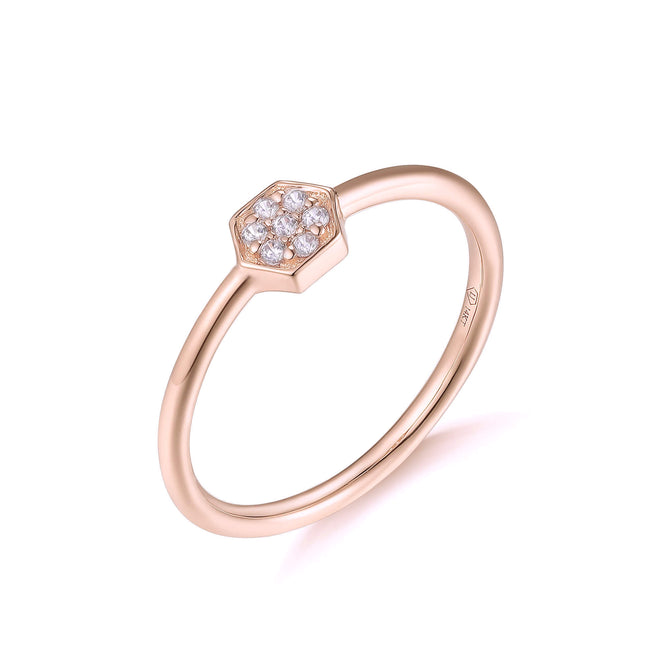 Honeycomb Inlay Ring