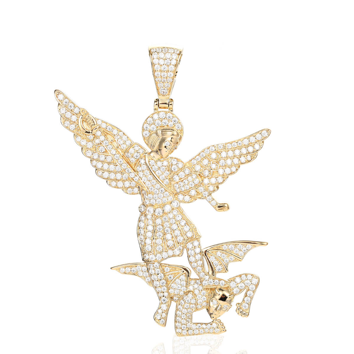 Archangel Triumph Pendant | CZ & Diamond | Liry's Jewelry