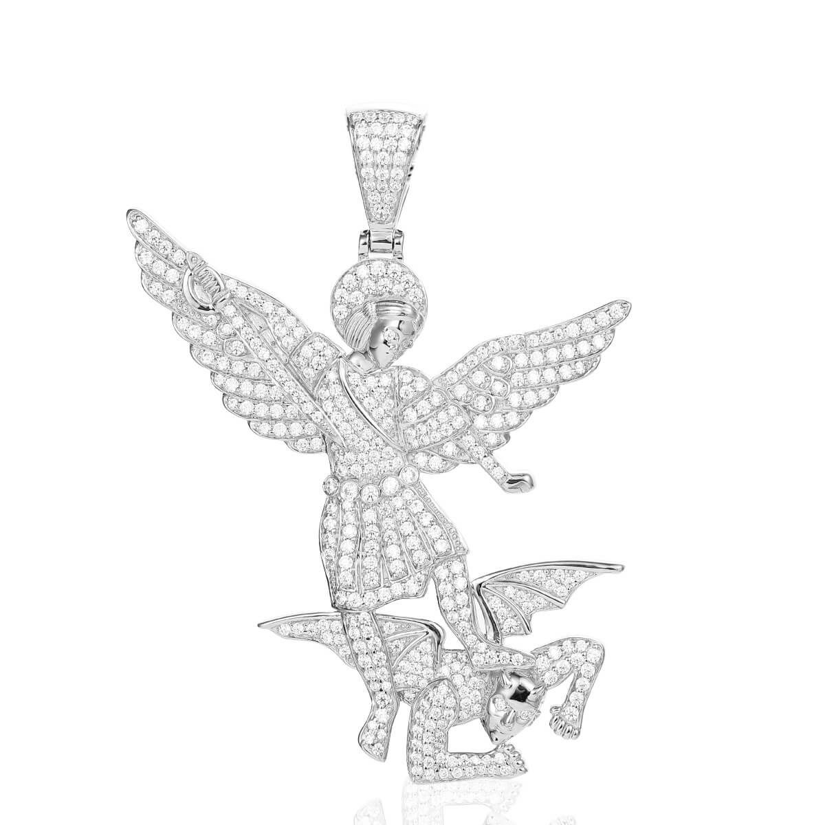 Archangel Triumph Pendant | CZ & Diamond | Liry's Jewelry