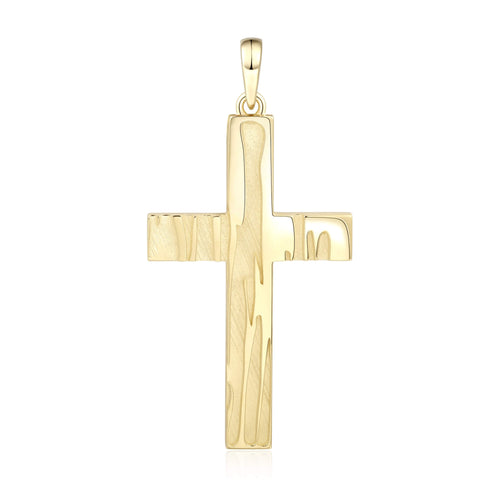 Wood Grain Cross Pendant