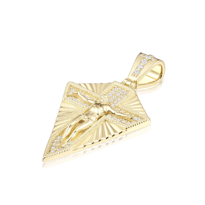 Diamond Shape Crucifix Pendant