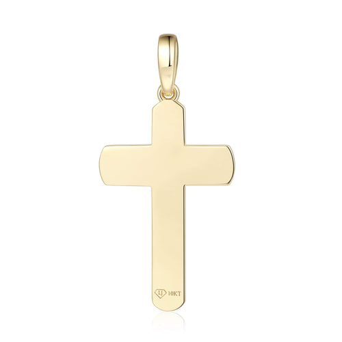 Diamond Cut Texture Cross Pendant
