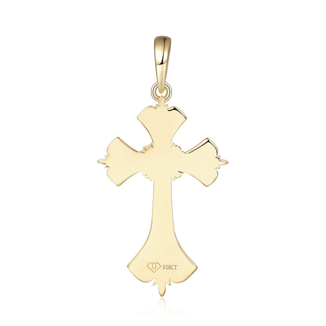 Baroque Fleur de Lis Cross Pendant