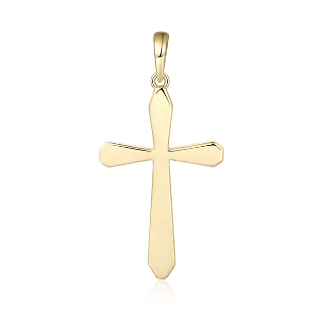 Beveled Edge Cross Pendant