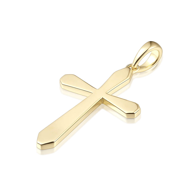 Beveled Edge Cross Pendant