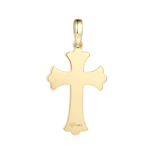 Budded Cross Sandblast Texture Pendant