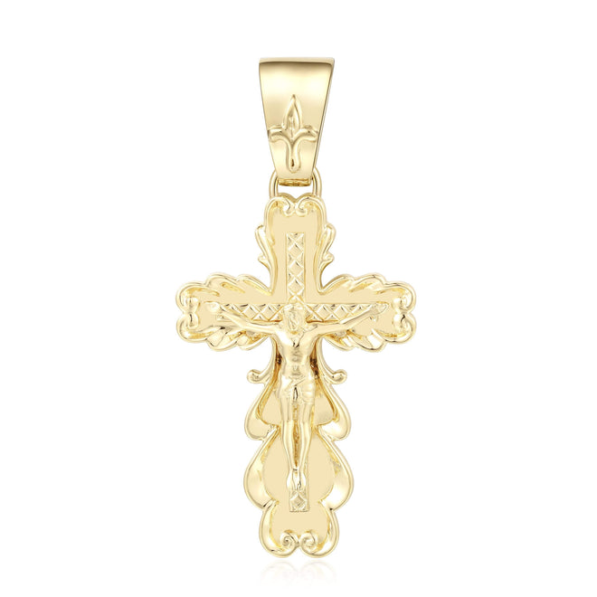 Orthodox Scrollwork Crucifix Pendant