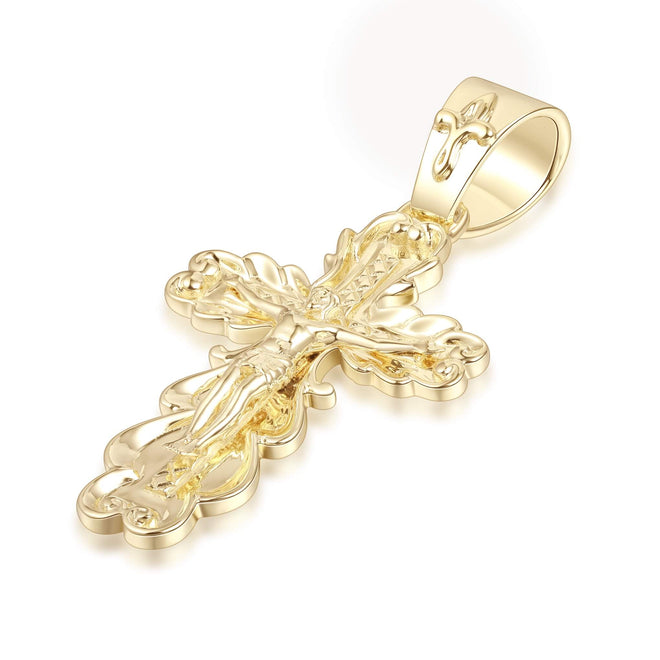 Orthodox Scrollwork Crucifix Pendant