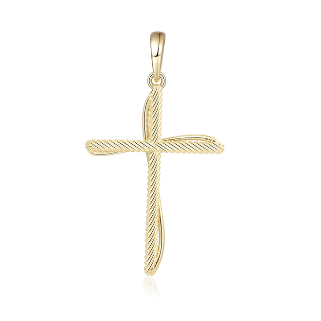 Twisted Rope Cross Pendant