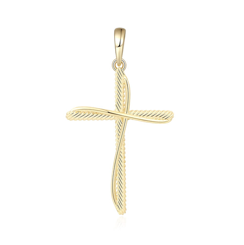 Twisted Rope Cross Pendant
