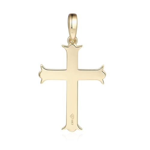 Colgante cruz gótico con flor de lis