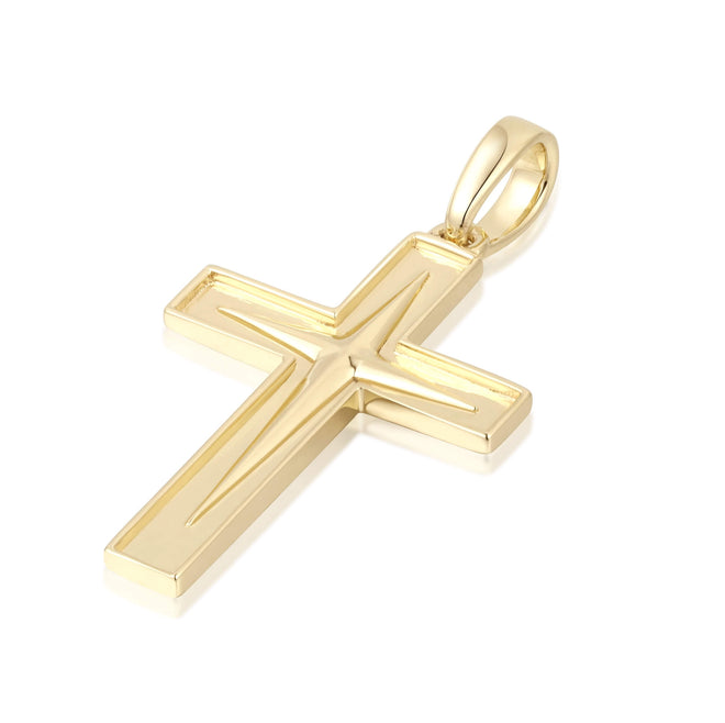 Colgante de cruz con surco empotrado