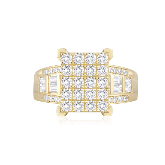 Anillo de racimo Princess Pave