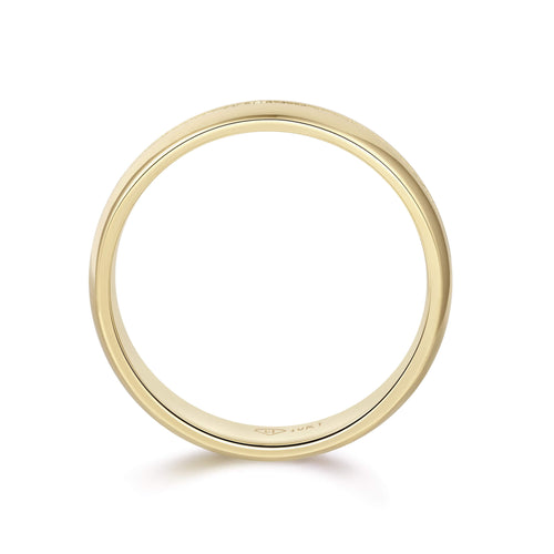 Domed Milgrain Wedding Band