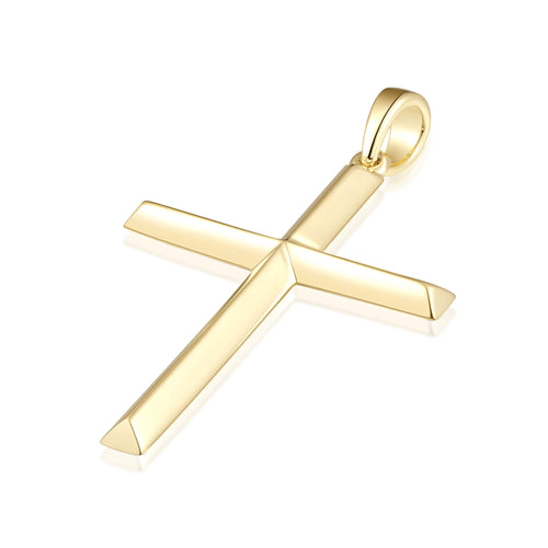 Beveled Edge Latin Cross Pendant