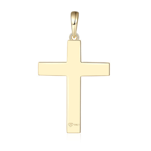 Raised Center Ridge Cross Pendant