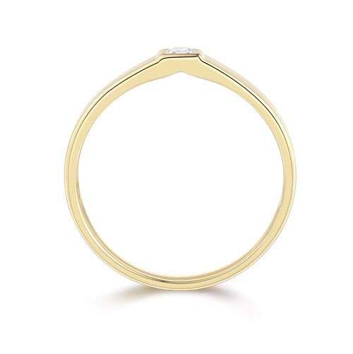 Bezel Set Princess Cut Solitaire Ring