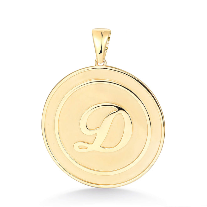 Customizable Initial Medallion Pendant