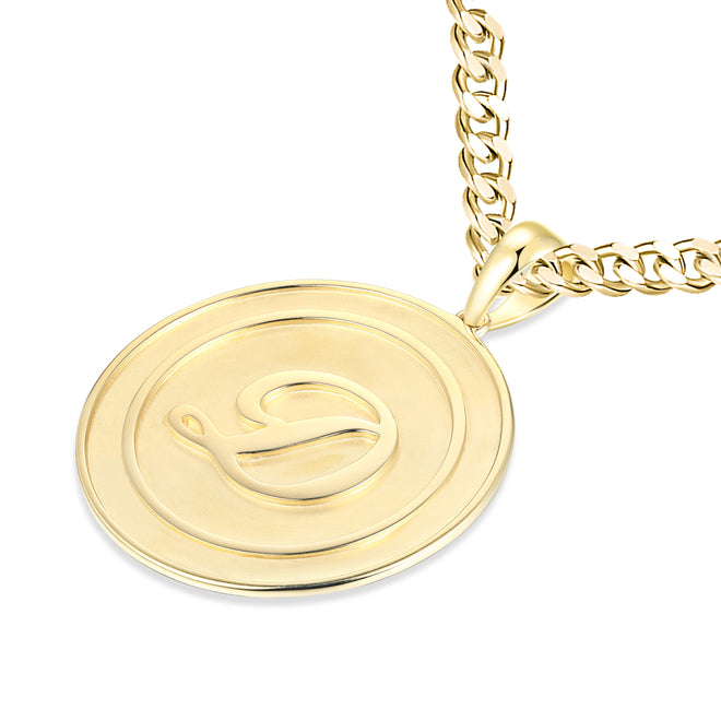 Customizable Initial Medallion Pendant