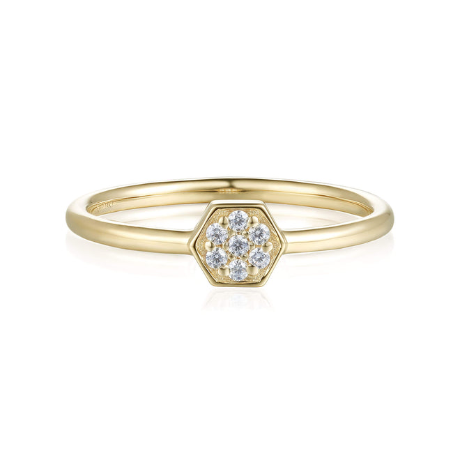 Honeycomb Inlay Ring