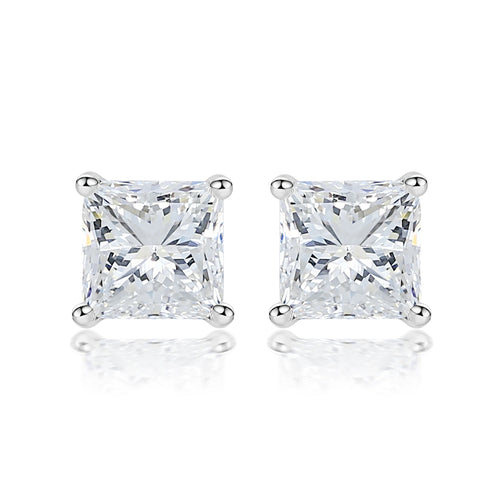 Refined Asscher Diamond Studs