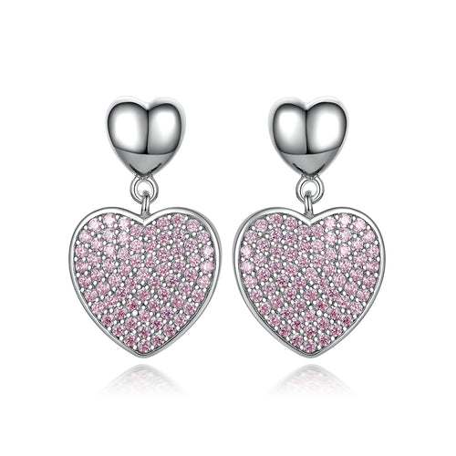 Ruby Embrace Heart Studs