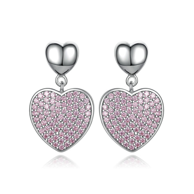 Ruby Embrace Heart Studs